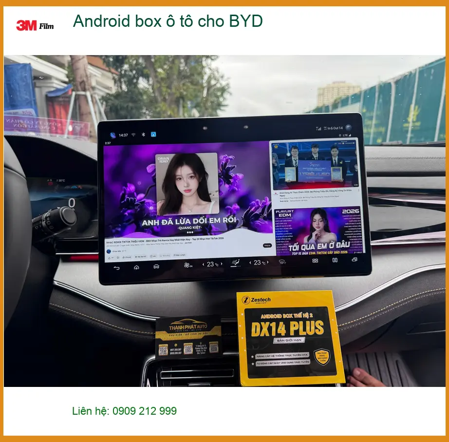 Chị Lan Anh lắp Android Box ô tô cho BYD Seal tại Quận 9 để lái xe tiện nghi hơn