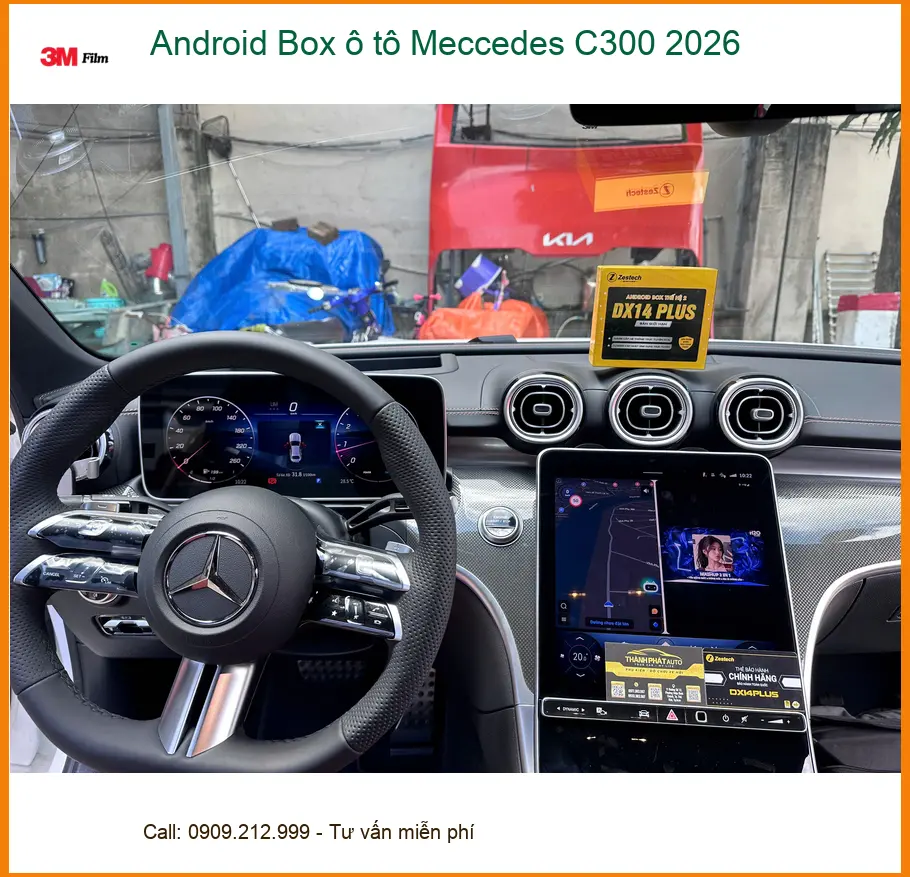 Chú Tấn lắp Android Box ô tô Mercedes C300 2026 ở Quận 12 tiện lợi hơn.