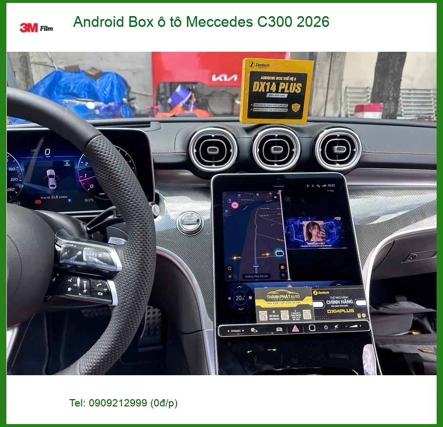 Chú Tấn lắp Android Box ô tô Mercedes C300 2026 ở Quận 12 tiện lợi hơn. ảnh thực tế 5