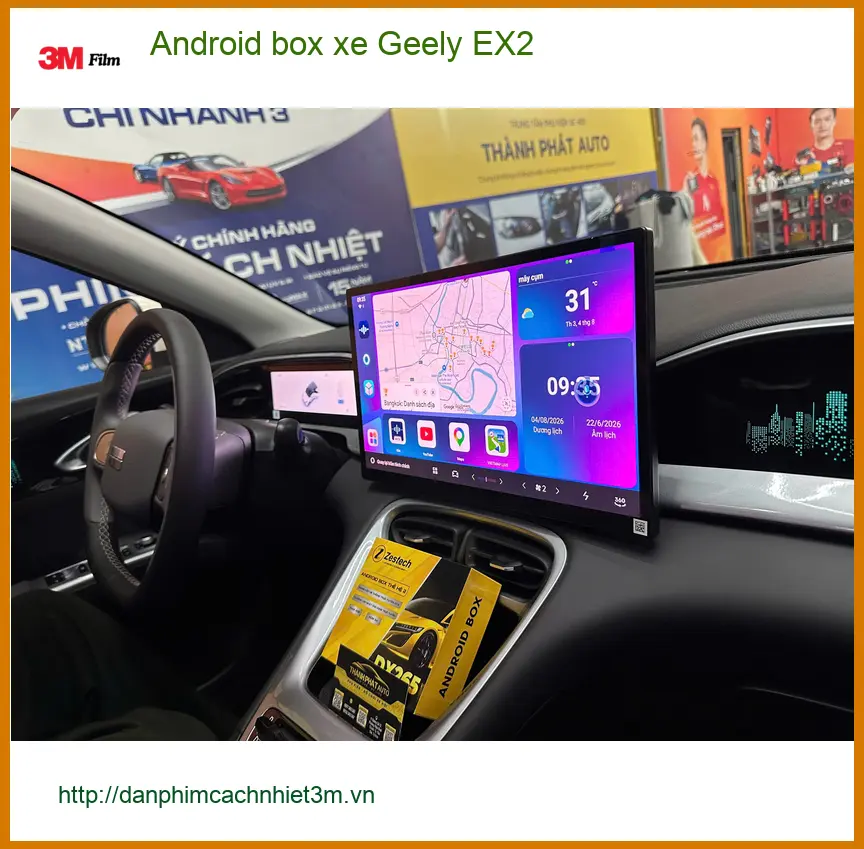 Anh Khôi lắp Android box xe Geely EX2 tại Quận 6 để xem YouTube, bản đồ không giật lag