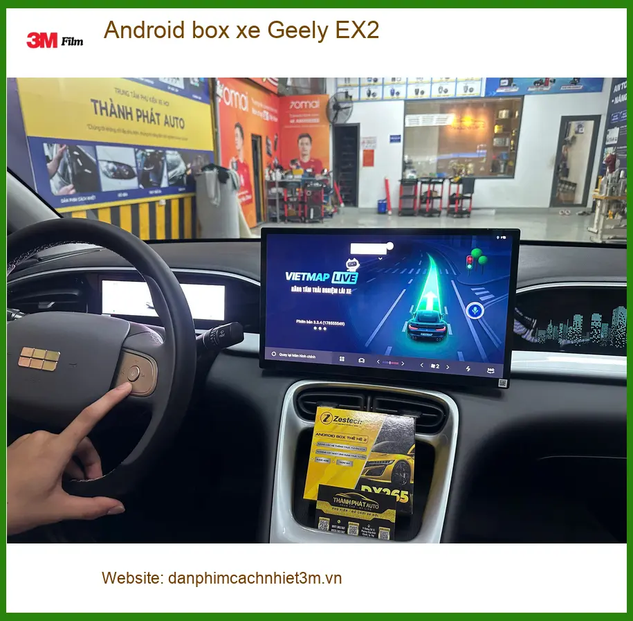 Anh Khôi lắp Android box xe Geely EX2 tại Quận 6 để xem YouTube, bản đồ không giật lag ảnh thực tế 4