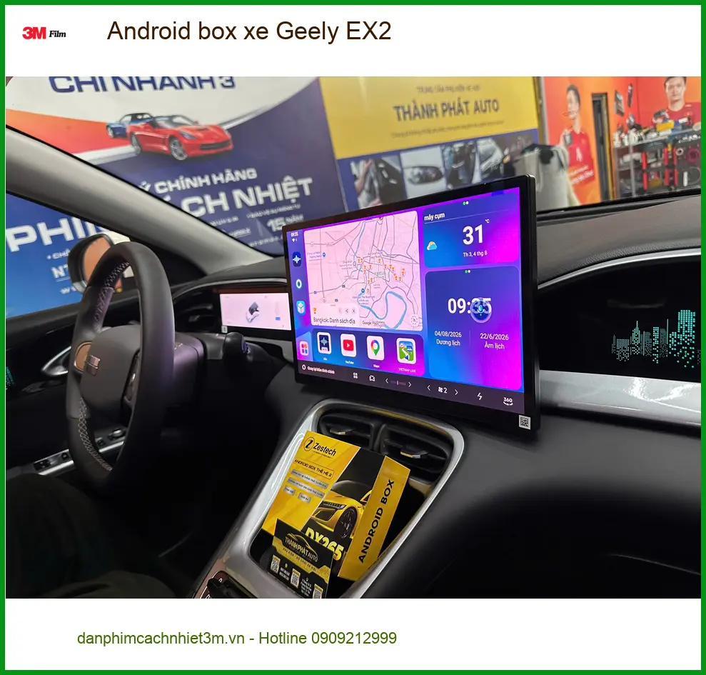 Chị Phương lắp Android Box Geely EX2 Quận 1 để nâng cấp tiện ích xe