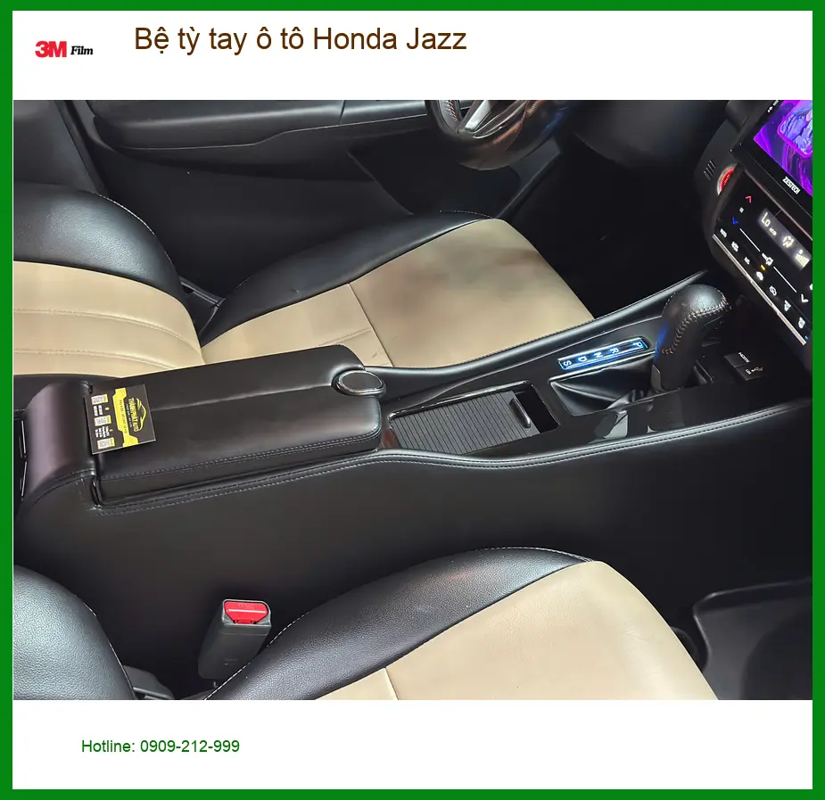 Anh Long lắp bệ tỳ tay ô tô Honda Jazz Quận 12 chính hãng, lái xe thoải mái ảnh thực tế 2