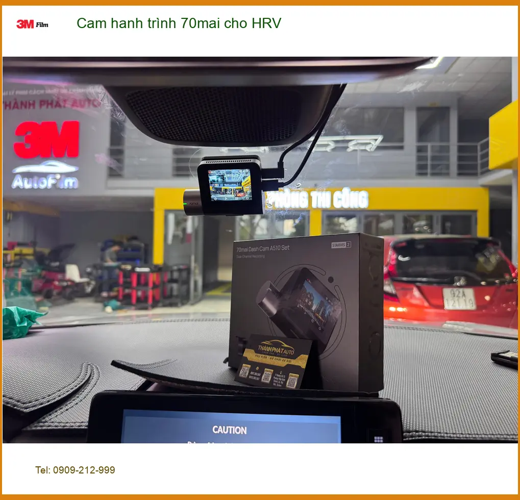 Chị Thảo lắp camera hành trình 70mai cho HRV tại Quận 9 an tâm lái xe