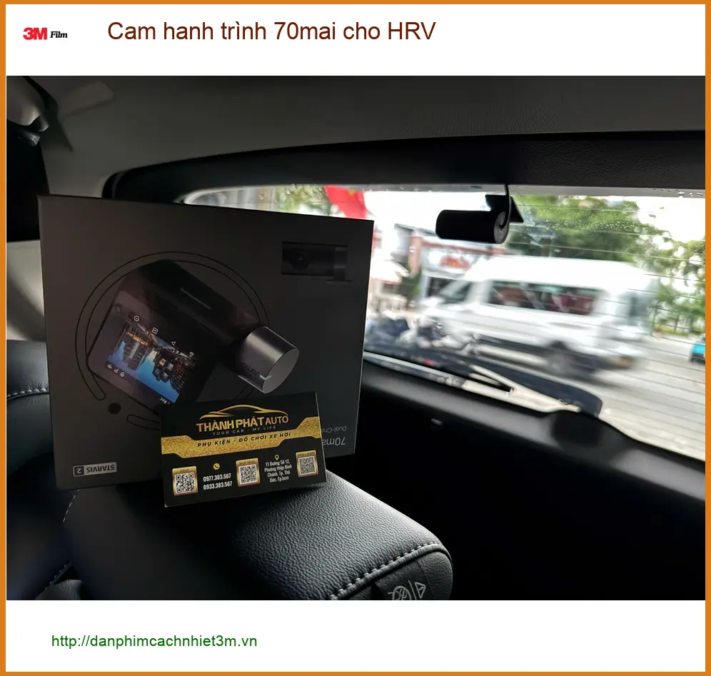 Chị Thảo lắp camera hành trình 70mai cho HRV tại Quận 9 an tâm lái xe ảnh thực tế 4