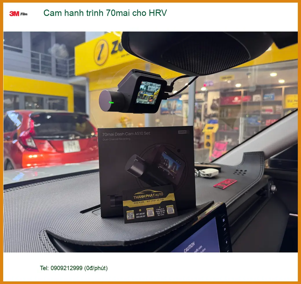 Chị Thảo lắp camera hành trình 70mai cho HRV tại Quận 9 an tâm lái xe ảnh thực tế 5