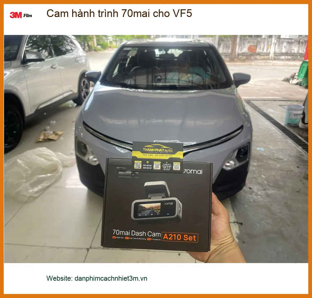 Chú Minh lắp cam hành trình 70mai cho VinFast VF5 tại Quận 9 để yên tâm di chuyển