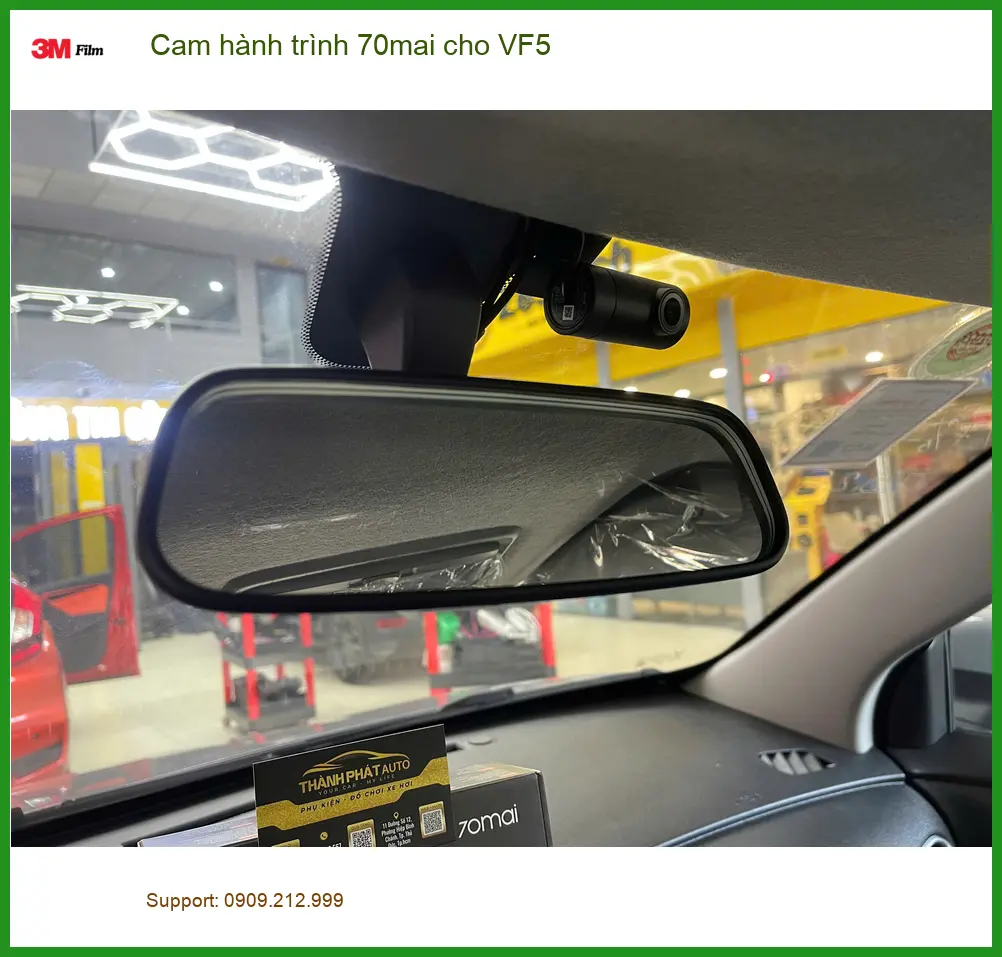 Chú Minh lắp cam hành trình 70mai cho VinFast VF5 tại Quận 9 để yên tâm di chuyển ảnh thực tế 2