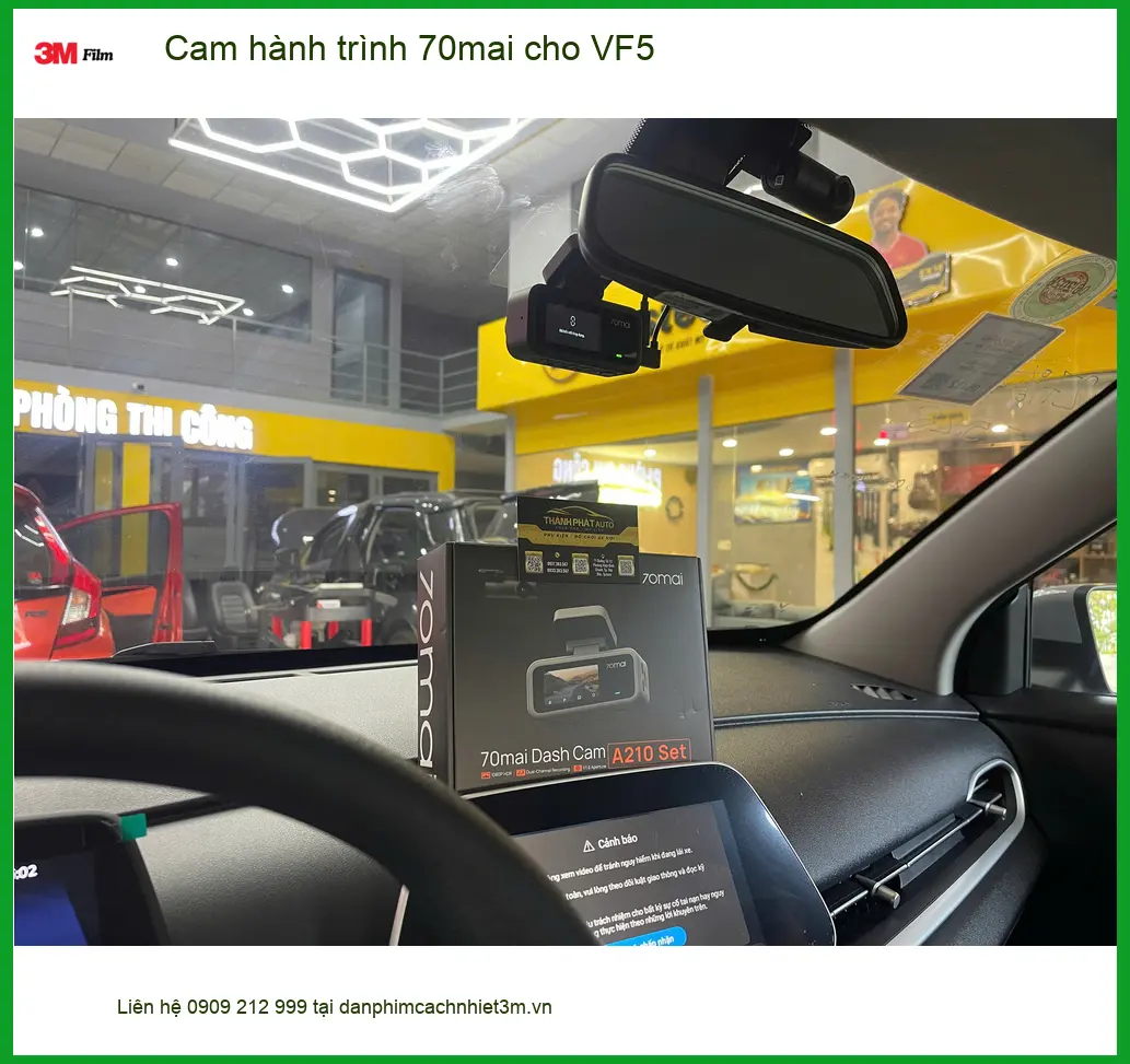 Chú Minh lắp cam hành trình 70mai cho VinFast VF5 tại Quận 9 để yên tâm di chuyển ảnh thực tế 5