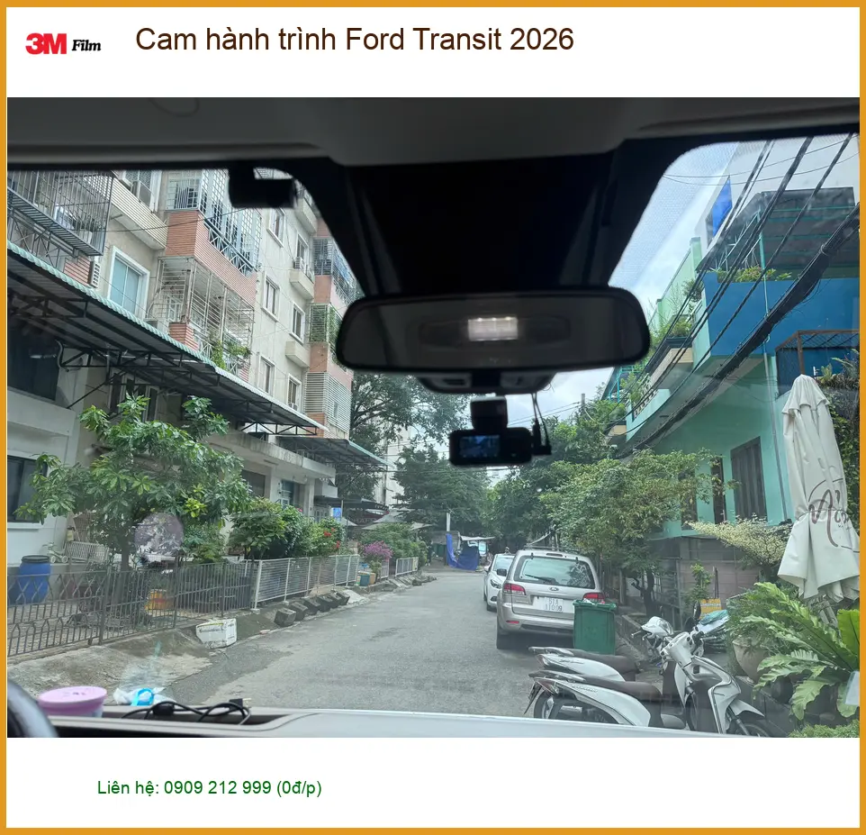 Anh Quang lắp cam hành trình Ford Transit 2026 tại Quận 9 ghi lại hành trình ảnh thực tế 5
