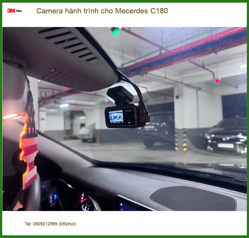 Chị Thảo lắp Camera hành trình cho Mercedes C180 tại Quận 9 để yên tâm di chuyển ảnh thực tế 5