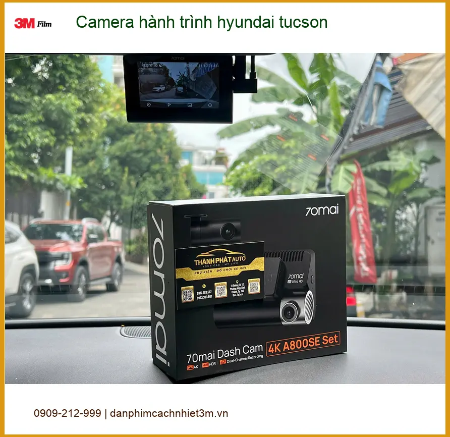 Chị Thảo lắp camera hành trình Hyundai Tucson ở Quận Thủ Đức để an tâm