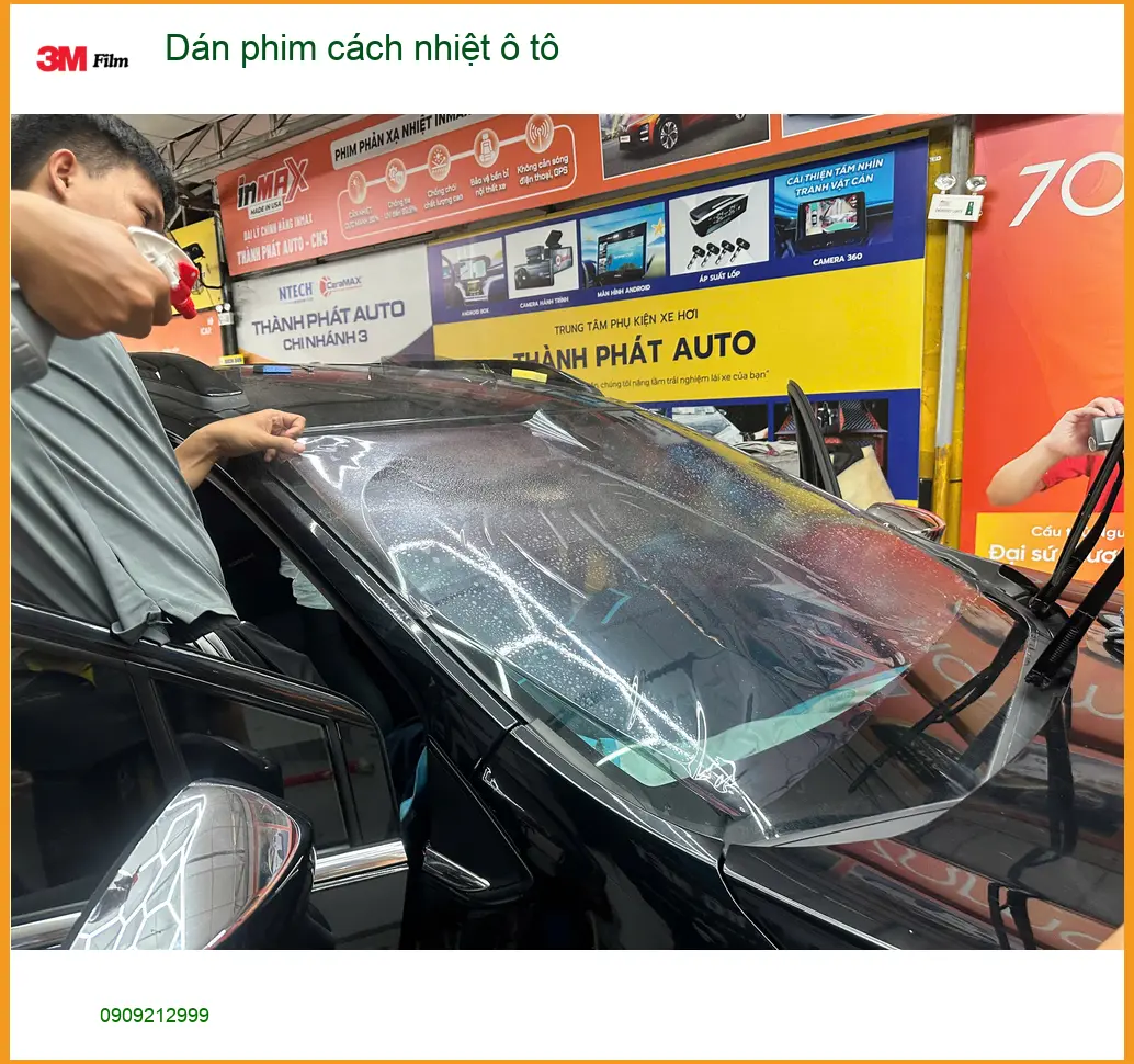 Chị Thảo dán phim cách nhiệt ô tô Hyundai Accent để chống nóng mùa hè tại Quận 12 ảnh thực tế 2