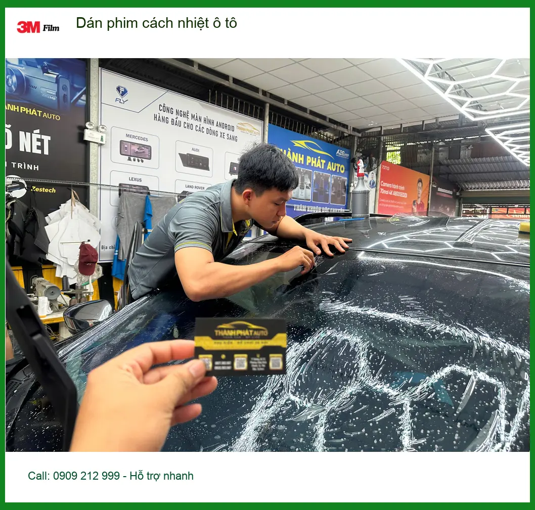 Chị Thảo dán phim cách nhiệt ô tô Hyundai Accent để chống nóng mùa hè tại Quận 12 ảnh thực tế 5