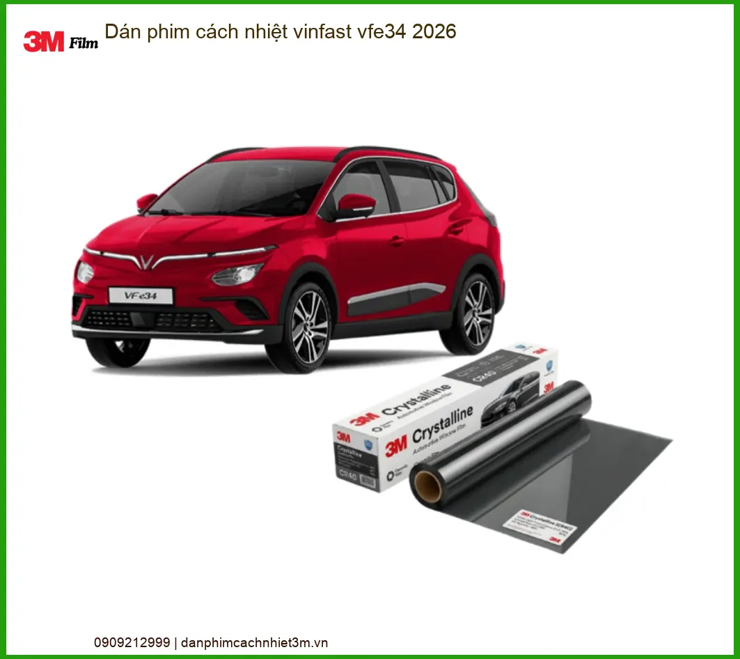 Dán phim cách nhiệt Vinfast VF e34 2026 - Trung Tâm Thi Công Uy Tín TPHCM
