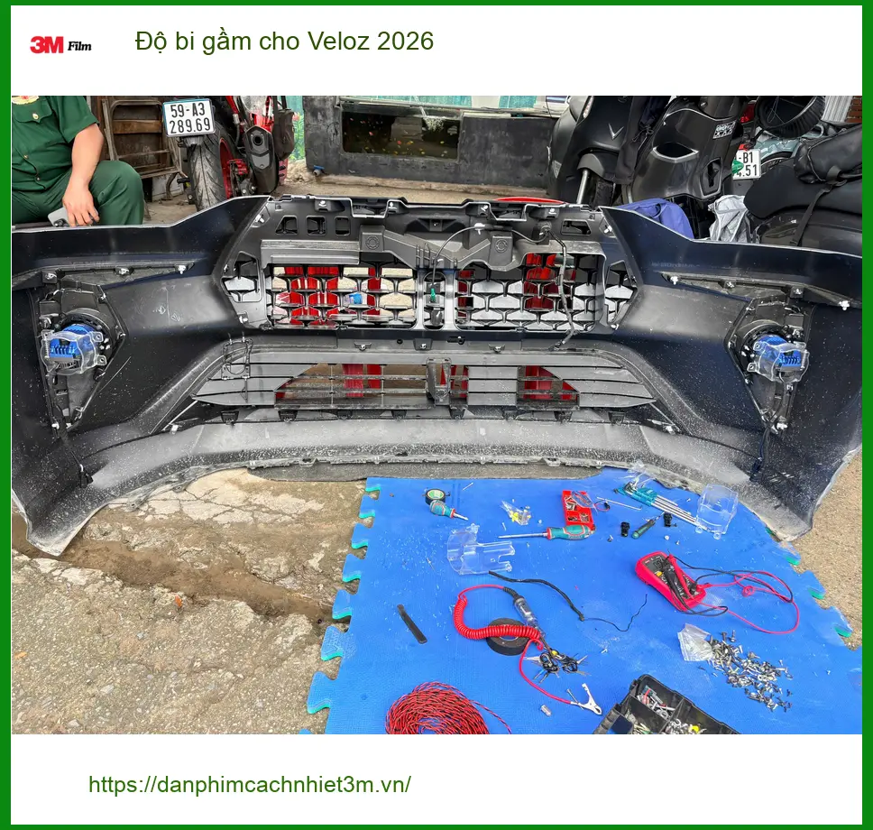 Anh Khải độ bi gầm cho Veloz 2026 tại Thủ Đức vì hay đi đường tối về khuya ảnh thực tế 2