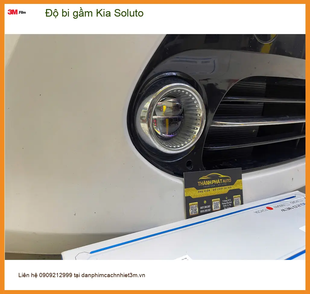 Chú Long độ bi gầm Kia Soluto ở Quận 9 để cải thiện tầm nhìn ban đêm ảnh thực tế 2