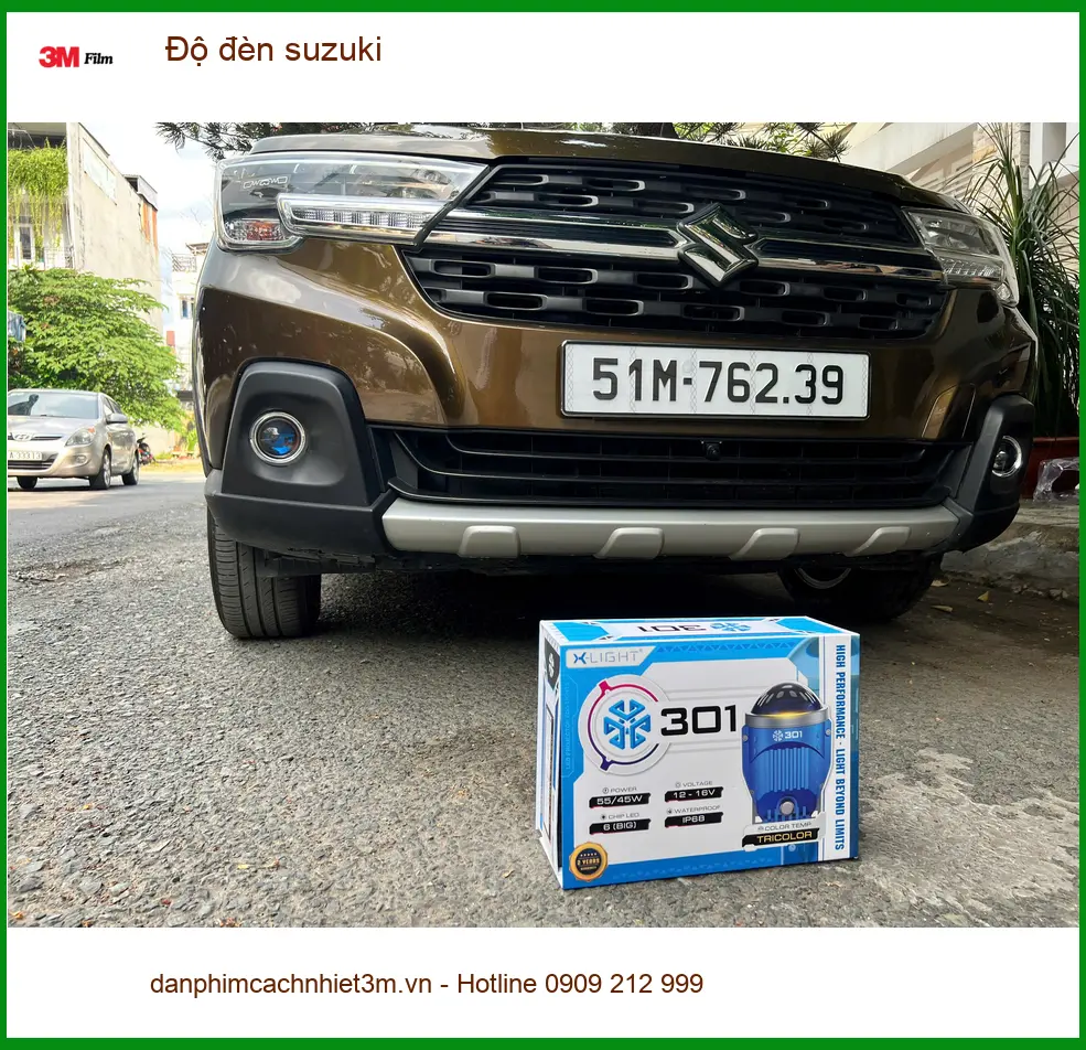 Anh Long độ đèn Suzuki XL7 tại Thủ Đức để cải thiện tầm nhìn khi lái xe đêm