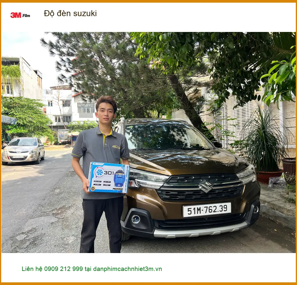 Anh Long độ đèn Suzuki XL7 tại Thủ Đức để cải thiện tầm nhìn khi lái xe đêm ảnh thực tế 5