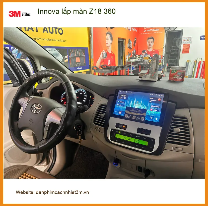 Chú Lộc lắp màn hình Z18 360 cho Innova tại Quận 12 để xóa điểm mù khi đậu xe ảnh thực tế 3