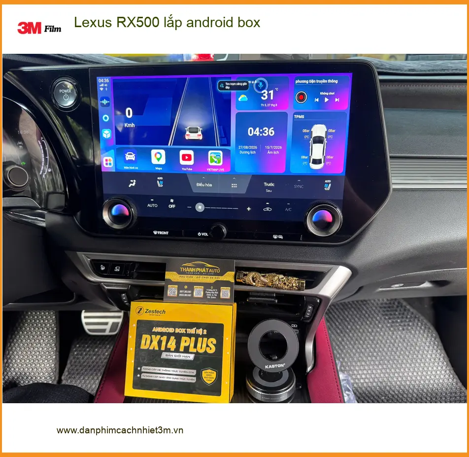 Bác Lân lắp Android Box cho Lexus RX500 tại Quận 9 để xem giải trí khi chờ đón cháu ảnh thực tế 2