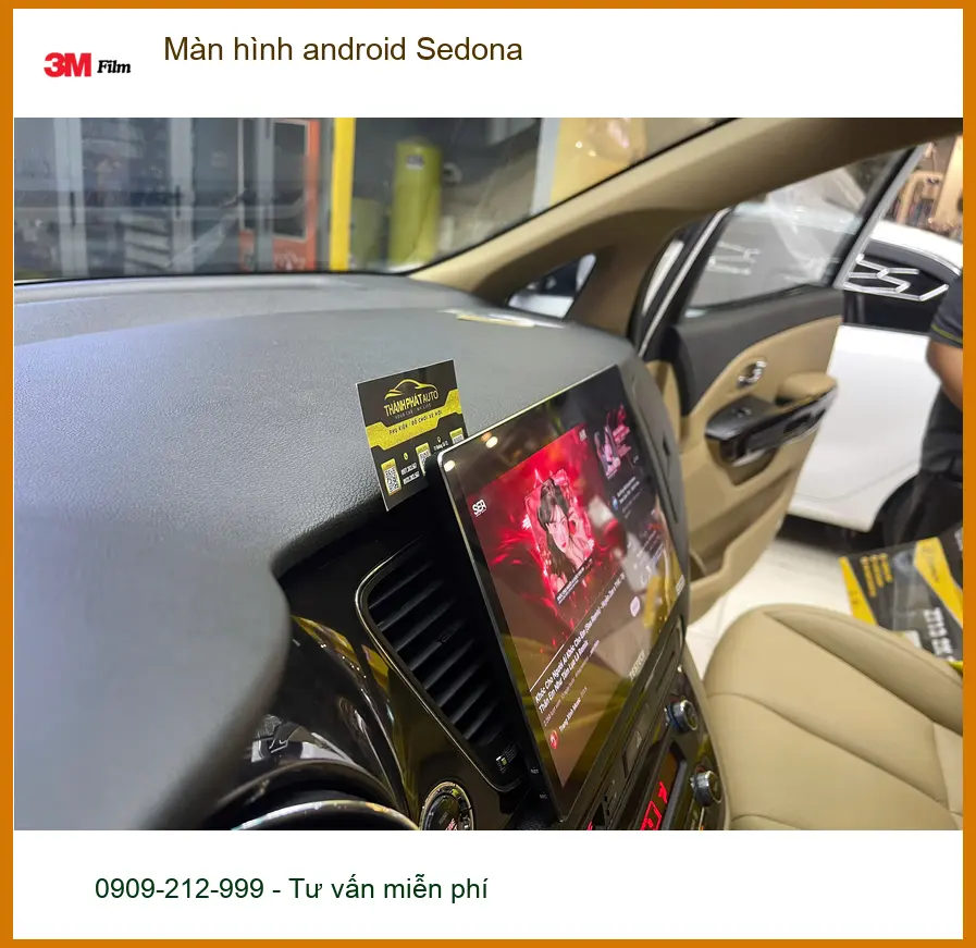 Anh Tấn lắp màn hình Android Sedona tại Quận 9 vì màn zin thiếu tiện ích giải trí ảnh thực tế 3