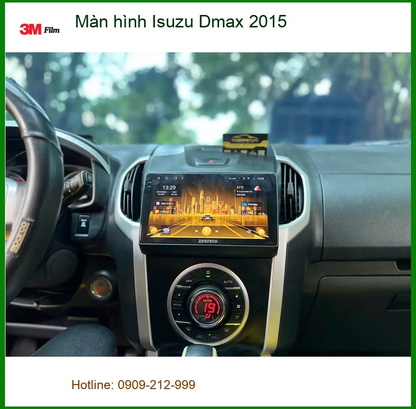 Anh Cường lắp màn hình Isuzu Dmax 2015 tại Quận 9 để có thêm tính năng thông minh và giải trí