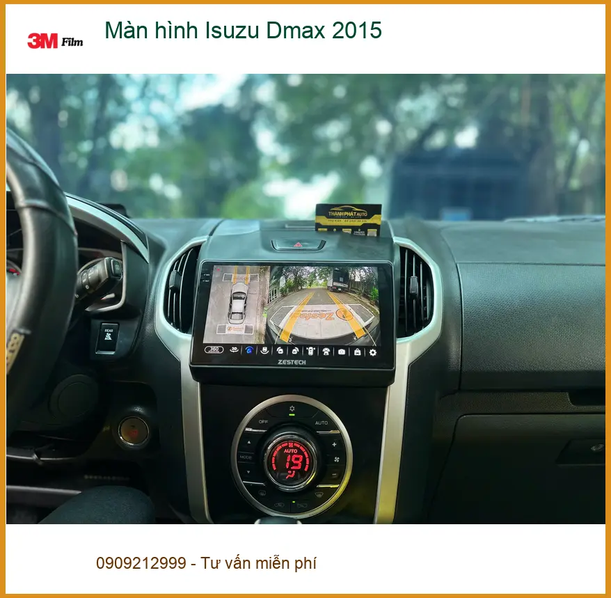 Anh Cường lắp màn hình Isuzu Dmax 2015 tại Quận 9 để có thêm tính năng thông minh và giải trí ảnh thực tế 2