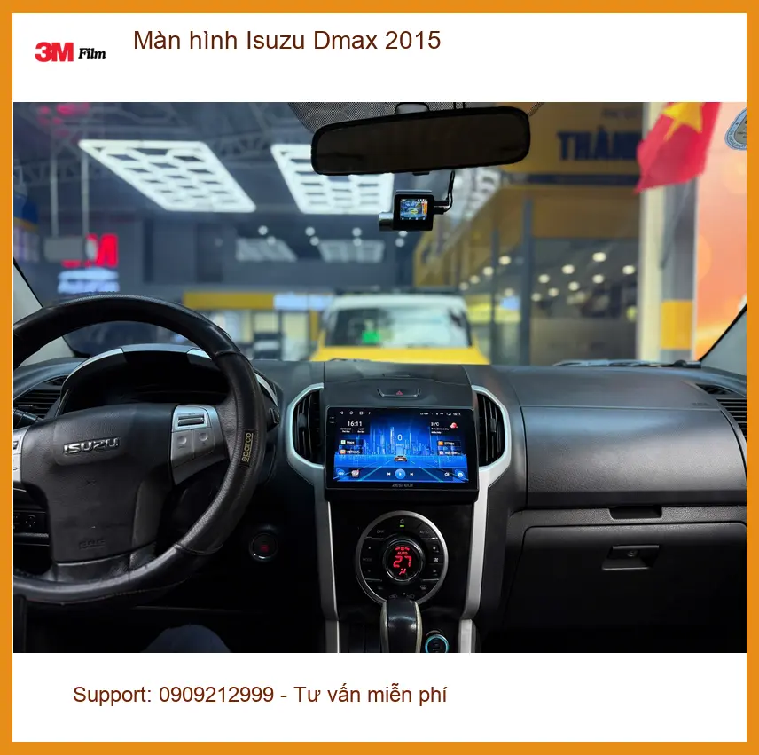 Anh Cường lắp màn hình Isuzu Dmax 2015 tại Quận 9 để có thêm tính năng thông minh và giải trí ảnh thực tế 5