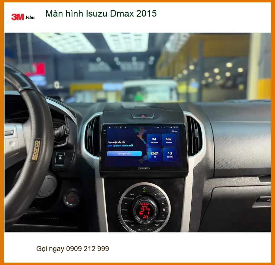 Chị Mai Phương nâng cấp màn hình Isuzu Dmax 2015 ở Thủ Đức do màn zin lỗi thời ảnh thực tế 5