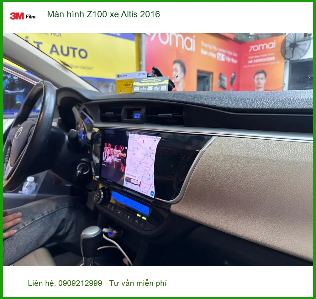 Anh Tùng lắp Màn hình Z100 cho Altis 2016 tại Quận 12 để nâng cấp giải trí