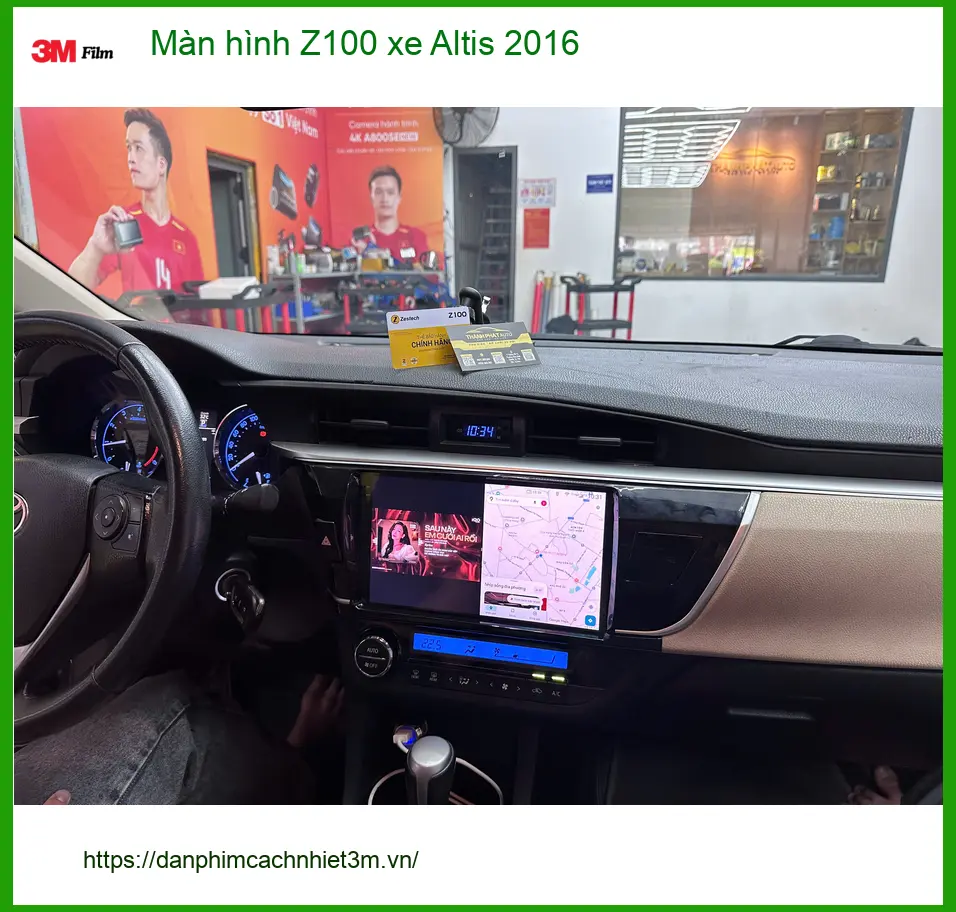 Anh Tùng lắp Màn hình Z100 cho Altis 2016 tại Quận 12 để nâng cấp giải trí ảnh thực tế 2