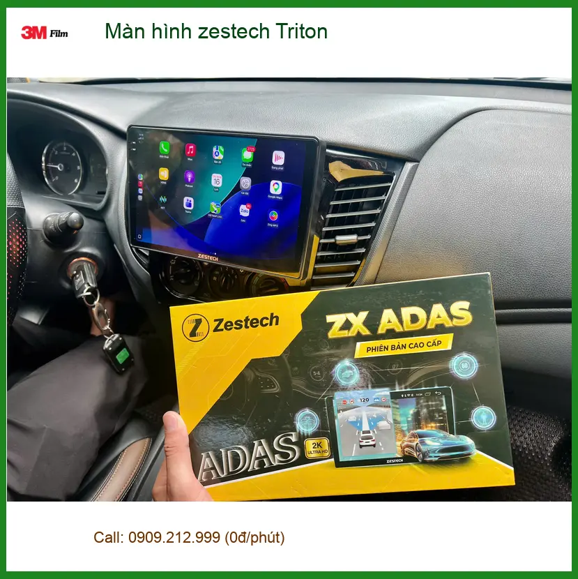 Anh Khôi lắp màn hình Zestech Triton tại Thủ Đức vì màn zin quá đơn điệu. ảnh thực tế 3