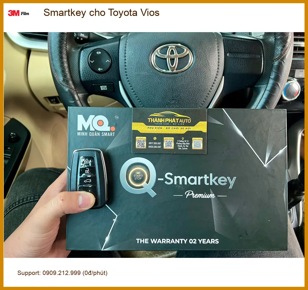 Anh Tùng lắp Smartkey cho Toyota Vios tại Thủ Đức để tăng cường an ninh ảnh thực tế 2