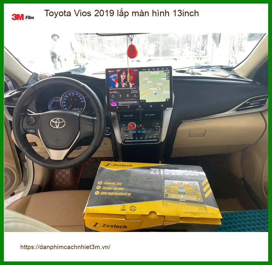 Anh Kiên nâng cấp màn hình 13inch cho Toyota Vios 2019 tại Quận 9 ảnh thực tế 4