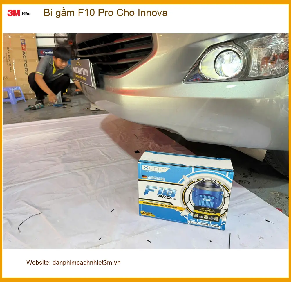 Anh Tấn nâng cấp bi gầm F10 Pro cho Innova tại Thủ Đức vì đèn zin kém sáng ảnh thực tế 2