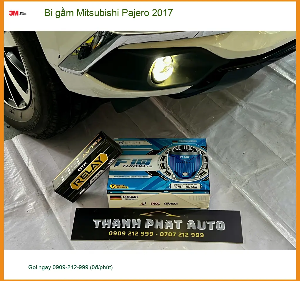 Chú Minh độ bi gầm Mitsubishi Pajero 2017 tại Thủ Đức vì đèn zin yếu khi đi đêm ảnh thực tế 5