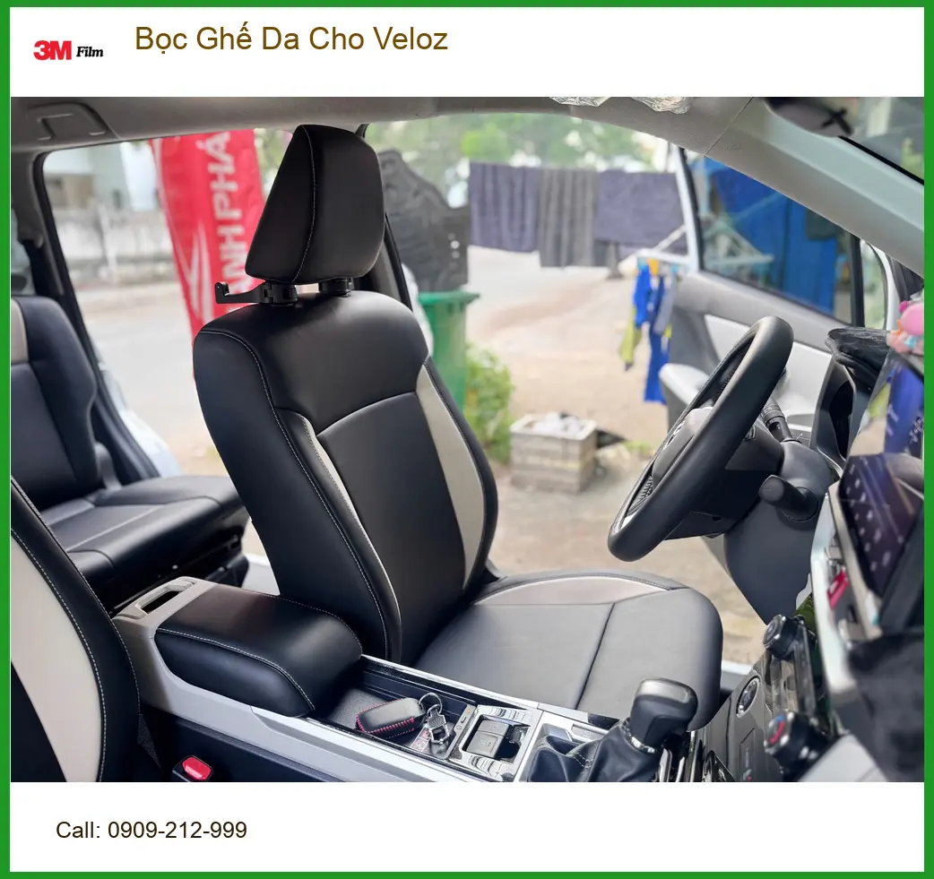 Anh Tùng bọc ghế da cho Veloz tại Quận 9 để nâng tầm không gian nội thất
