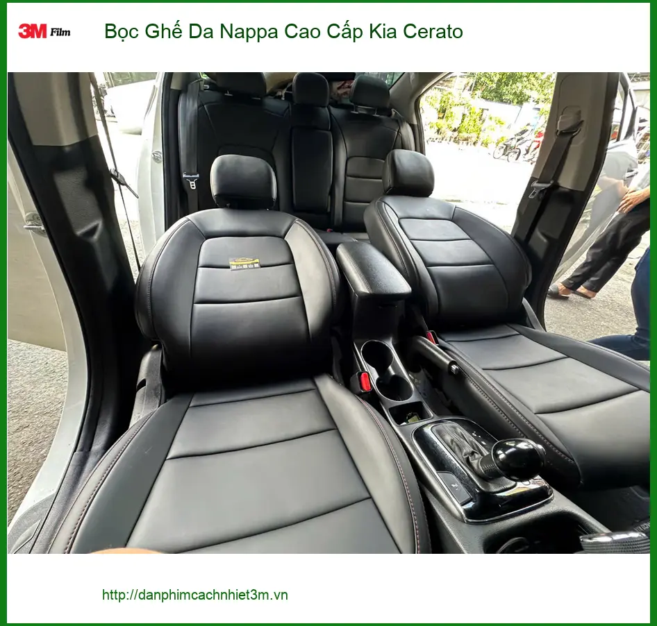 Anh Cường bọc ghế da Nappa cao cấp Kia Cerato tại Quận 12 cho không gian sang trọng hơn ảnh thực tế 5