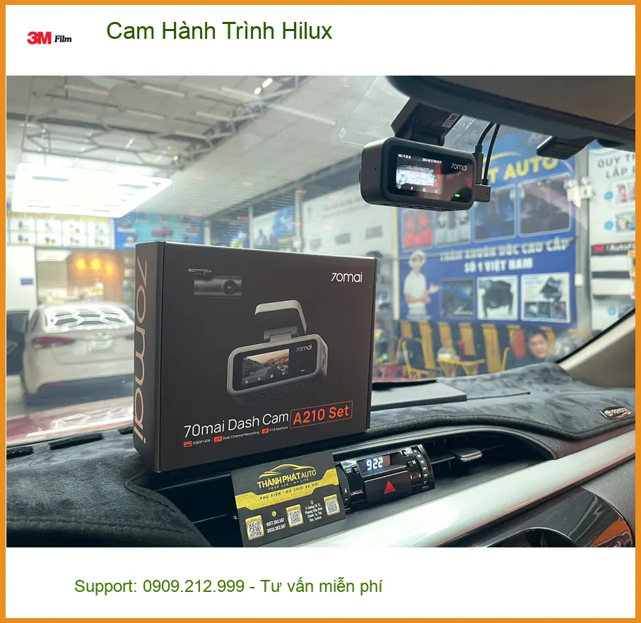 Chị Hương Giang lắp Camera Hành Trình Hilux tại Quận 12 để đảm bảo an toàn giao thông