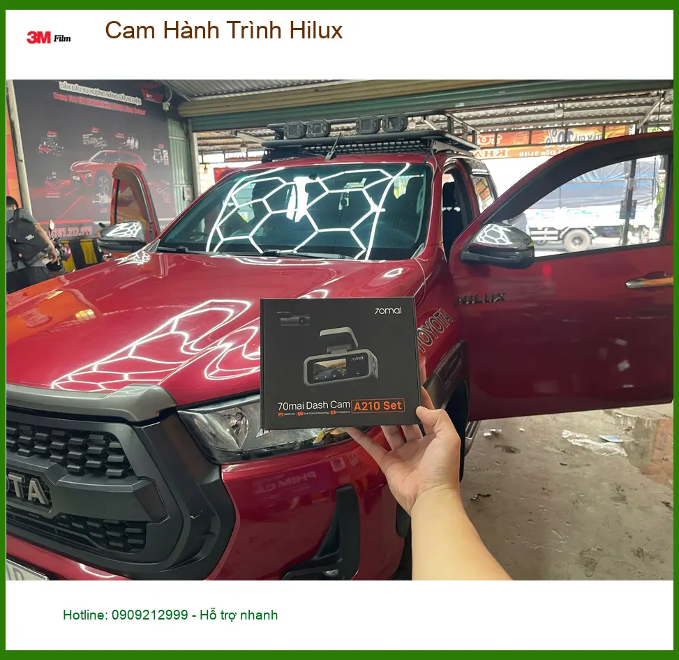 Chị Hương Giang lắp Camera Hành Trình Hilux tại Quận 12 để đảm bảo an toàn giao thông ảnh thực tế 2