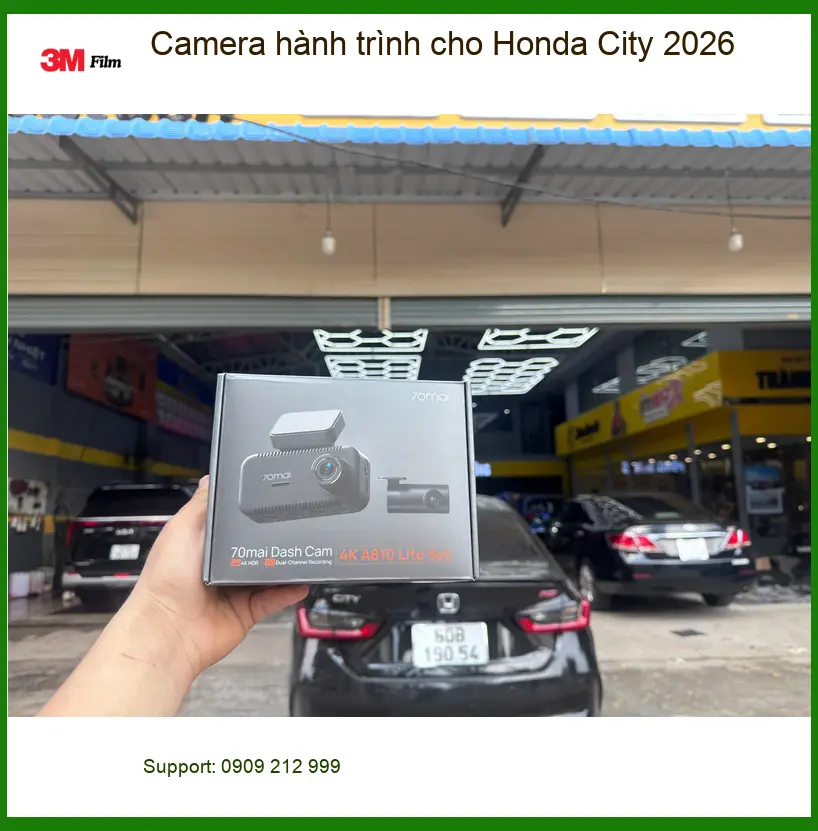 Anh Quân lắp camera hành trình cho Honda City 2026 tại Quận 9 để an tâm hơn khi lái xe ảnh thực tế 2