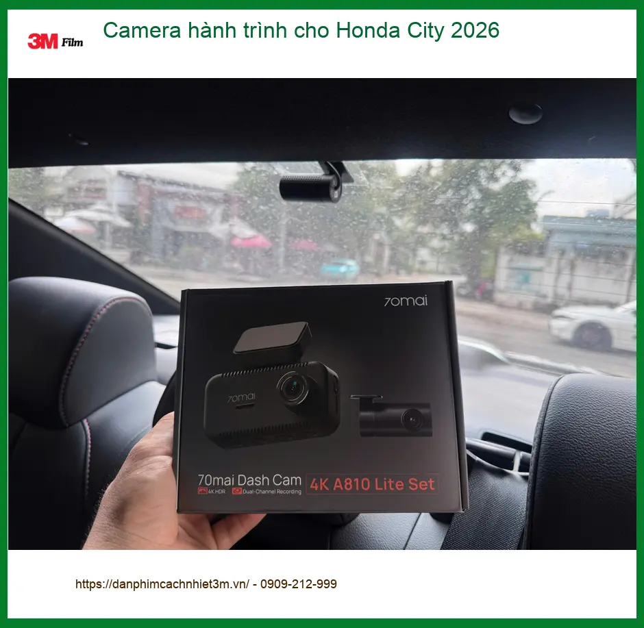 Anh Quân lắp camera hành trình cho Honda City 2026 tại Quận 9 để an tâm hơn khi lái xe ảnh thực tế 3