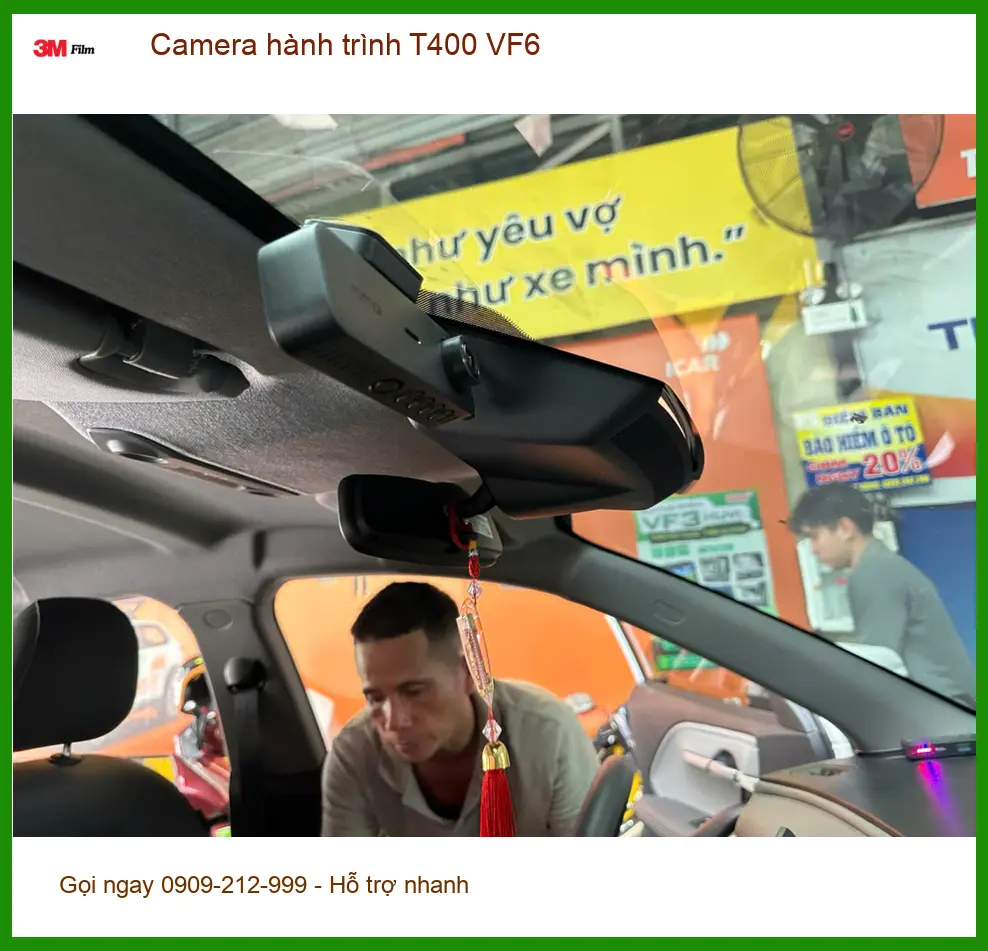 Chị Thanh lắp Camera hành trình T400 VinFast VF6 Quận 12 đảm bảo an toàn
