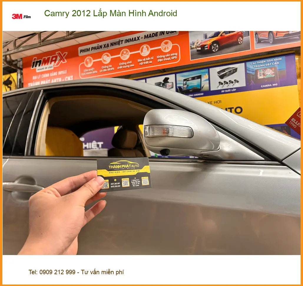 Anh Quang lắp màn hình Android cho Camry 2012 tại Quận 12 do màn zin lỗi thời ảnh thực tế 5