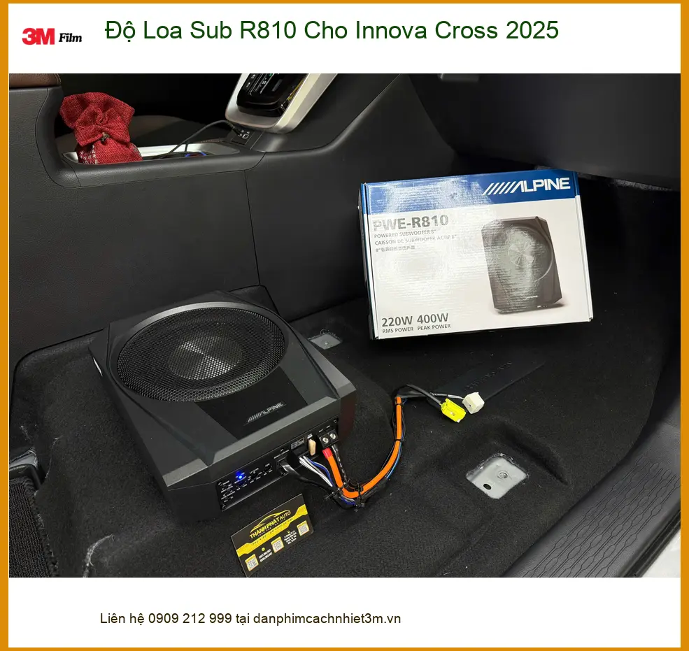 Anh Tùng độ loa Sub R810 cho Innova Cross 2025 nghe nhạc hay hơn ở Quận 12