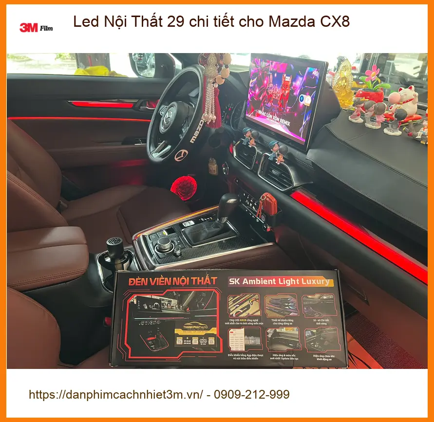 Anh Dũng độ Led Nội Thất 29 chi tiết cho Mazda CX8 tại Thủ Đức