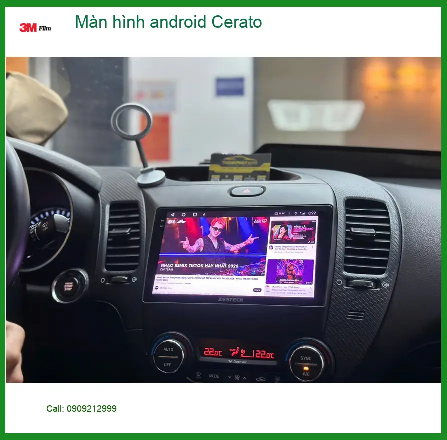 Chị Hương Giang lắp màn hình Android Kia Cerato Quận 12 vì màn zin thiếu tính năng giải trí ảnh thực tế 2