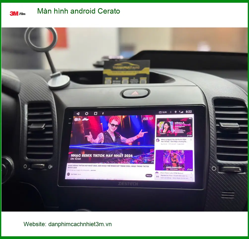 Chị Hương Giang lắp màn hình Android Kia Cerato Quận 12 vì màn zin thiếu tính năng giải trí ảnh thực tế 3