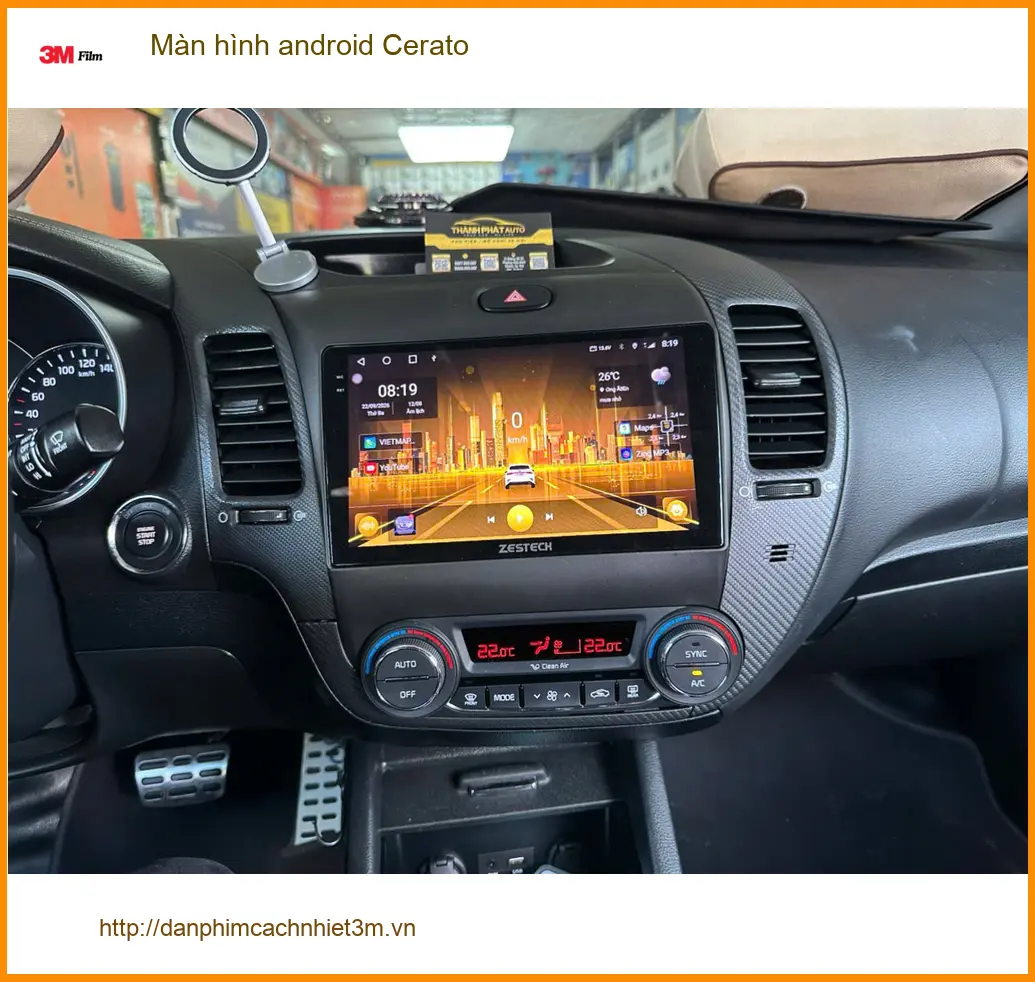 Chị Hương Giang lắp màn hình Android Kia Cerato Quận 12 vì màn zin thiếu tính năng giải trí ảnh thực tế 4